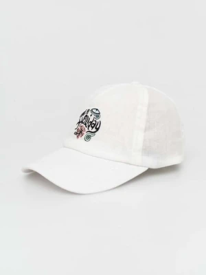 Rip Curl czapka z daszkiem kolor biały z aplikacją