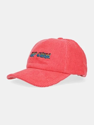 Rip Curl czapka z daszkiem sztruksowa kolor czerwony z aplikacją 04WWHE