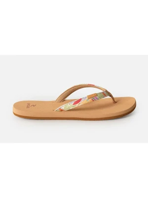 Rip Curl Japonki "Freedom" w kolorze jasnobrązowym ze wzorem rozmiar: 36