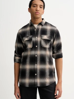 Rip Curl koszula bawełniana COUNT męska kolor czarny regular z kołnierzykiem klasycznym 00JMSH