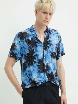 Rip Curl koszula męska kolor niebieski relaxed z kołnierzykiem button-down