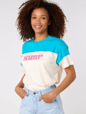 Rip Curl Koszulka w kolorze kremowo-turkusowym rozmiar: M