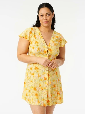 Rip Curl Sukienka "Summer Rain" w kolorze żółtym rozmiar: S
