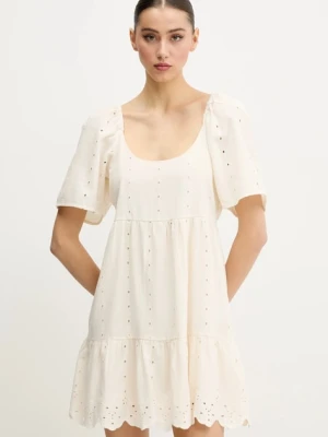 Rip Curl sukienka z domieszką lnu SAN CARLOS