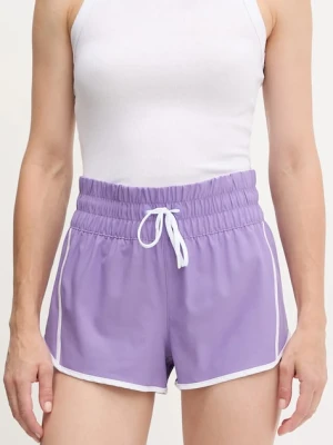 Rip Curl szorty damskie kolor fioletowy z aplikacją high waist 01QWBO