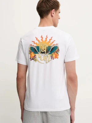 Rip Curl t-shirt bawełniany DAZED męski kolor biały wzorzysty 0OFMTE