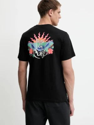 Rip Curl t-shirt bawełniany DAZED męski kolor czarny wzorzysty 0OFMTE