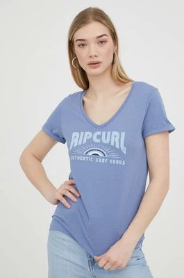 Rip Curl t-shirt bawełniany kolor niebieski