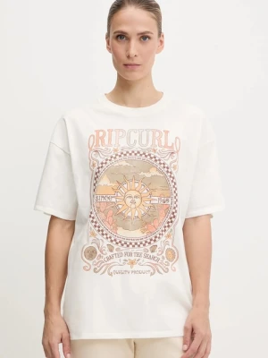 Rip Curl t-shirt bawełniany LUNA HERITAGE damski kolor biały 0FWWTE