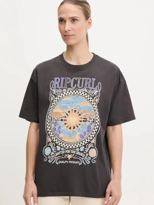 Rip Curl t-shirt bawełniany LUNA HERITAGE damski kolor szary 0FWWTE