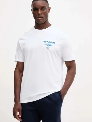 Rip Curl t-shirt bawełniany męski kolor biały z nadrukiem 0CAMTE