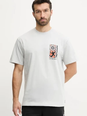 Rip Curl t-shirt bawełniany męski kolor szary z nadrukiem 0OBMTE
