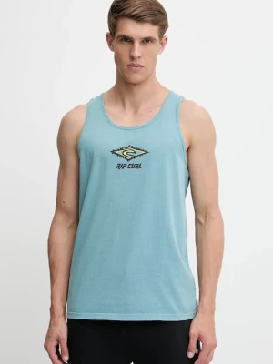 Rip Curl t-shirt bawełniany RAW ENERGY kolor turkusowy 0OKMTE
