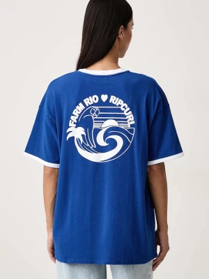 Rip Curl T-shirt damski bawełniany FARM RIO niebieski