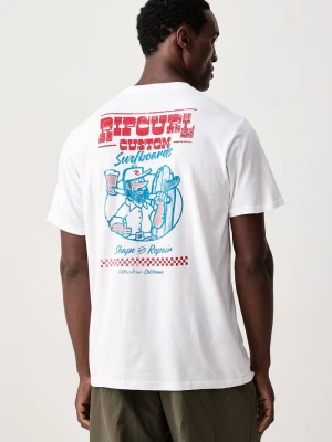 Rip Curl T-shirt męski bawełniany SHAPER ADDRESS biały