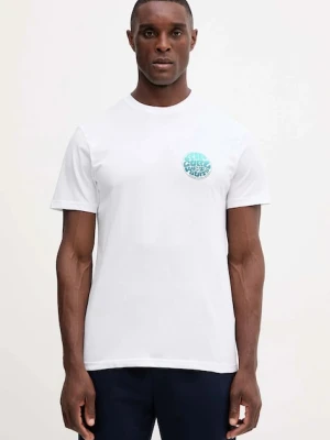 Rip Curl t-shirt PASSAGE męski kolor biały z nadrukiem 0JIMTE