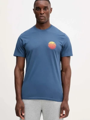 Rip Curl t-shirt PASSAGE męski kolor granatowy z nadrukiem 0JIMTE