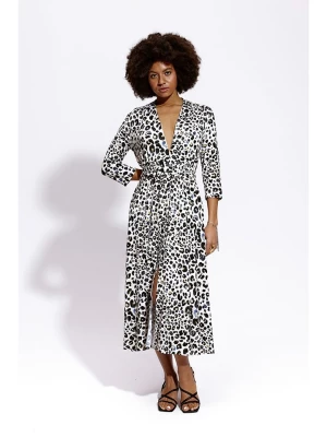 Risk made in warsaw Sukienka w kolorze biało-czarnym rozmiar: XL