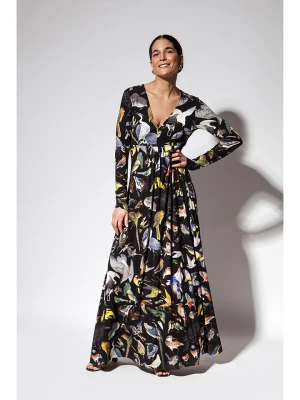 Risk made in warsaw Sukienka w kolorze czarnym ze wzorem rozmiar: XS