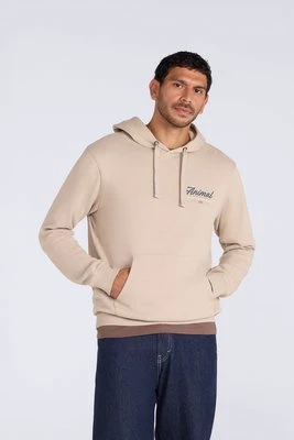 River męska bluza z kapturem - Beige Animal