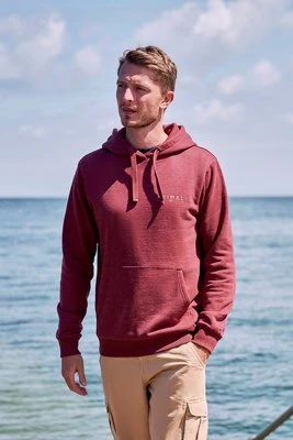 River męska bluza z kapturem - Burgundy Animal
