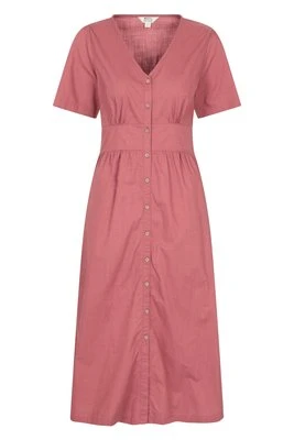 Riviera sukiendka damska midi z guzikami - Pink Mountain Warehouse