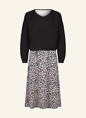 Robe Légère Zestaw: Sukienka Satynowa I Sweter schwarz ROBE LÉGÈRE