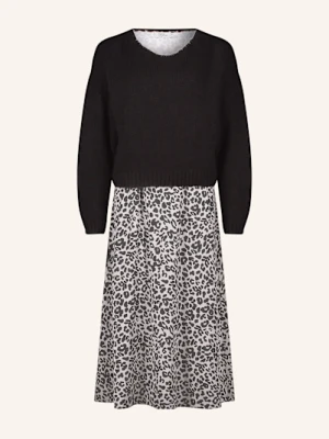 Robe Légère Zestaw: Sukienka Satynowa I Sweter schwarz ROBE LÉGÈRE