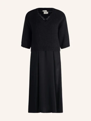 Robe Légère Zestaw: Sweter I Sukienka schwarz CZARNY
