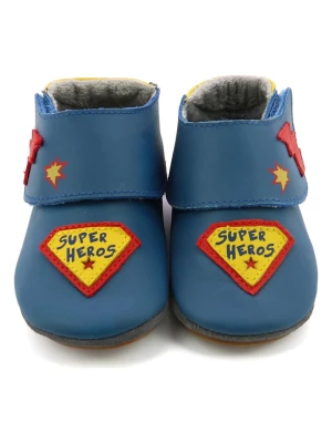Robeez Skórzane buty "Super Heros" w kolorze granatowym do raczkowania rozmiar: 19