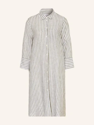 Robert Friedman Lniana Sukienka Koszulowa Z Rękawami 3/4 gruen