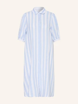 Robert Friedman Sukienka Koszulowa Z Lnu blau