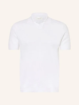 Roberto Collina Dzianinowa Koszulka Polo Z Lnu weiss