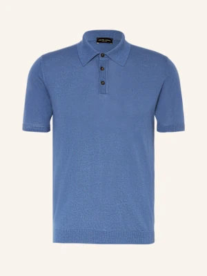 Roberto Collina Koszulka Polo Z Dzianiny blau