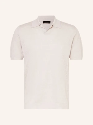 Roberto Collina Koszulka Polo Z Dzianiny Z Lnu weiss