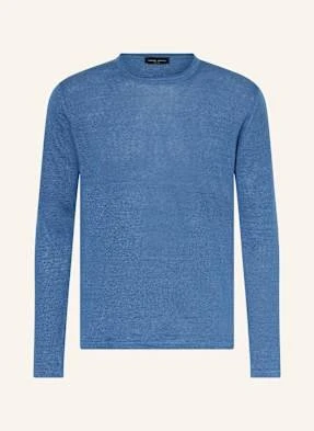 Roberto Collina Sweter Z Lnu blau