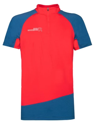 ROCK EXPERIENCE Koszulka funkcyjna "Merlin" w kolorze niebiesko-czerwonym rozmiar: L