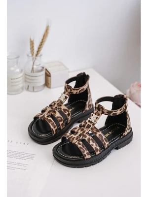 Rock & Joy Sandały w kolorze beżowo-brązowym rozmiar: 31