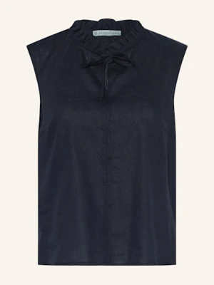 Rockmacherin Bluzka Bez Rękawów Liv Z Lnem blau