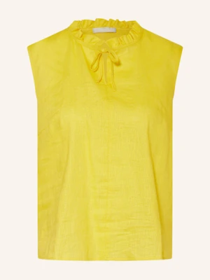 Rockmacherin Bluzka Do Sukienki Bawarskiej Liv, Z Dodatkiem Lnu I Falbankami gelb