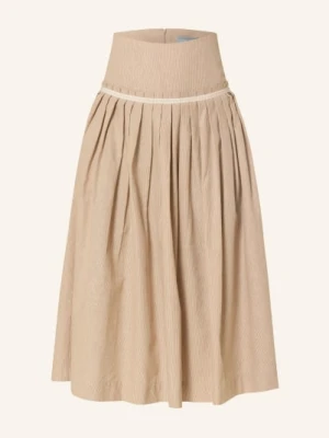 Rockmacherin Spódnica W Stylu Ludowym Weissach Z Lnu beige