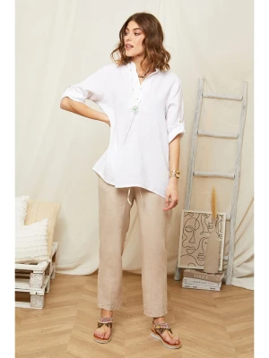 Rodier Lin Lniana bluzka w kolorze białym rozmiar: XL/XXL