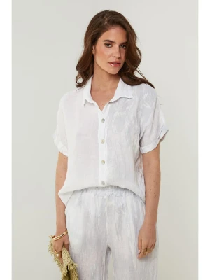 Rodier Lin Lniana bluzka w kolorze białym rozmiar: M/L