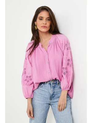 Rodier Lin Lniana bluzka w kolorze jasnoróżowym rozmiar: XL/XXL