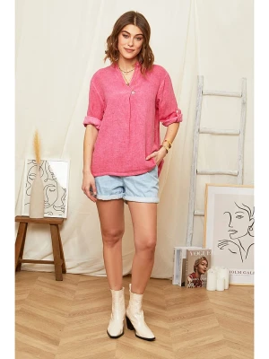 Rodier Lin Lniana bluzka w kolorze różowym rozmiar: XL/XXL