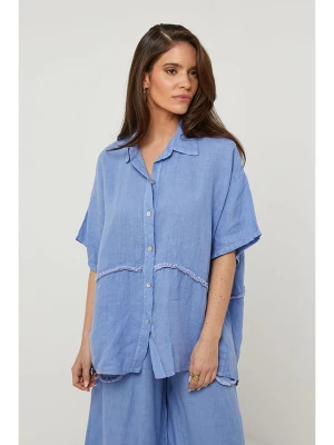 Rodier Lin Lniana koszula w kolorze błękitnym rozmiar: XL/XXL