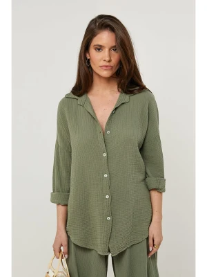 Rodier Lin Lniana koszula w kolorze khaki rozmiar: XL/XXL