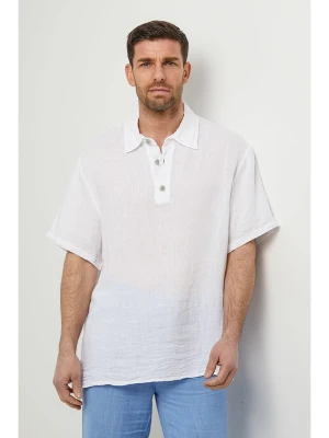 Rodier Lin Lniana koszulka polo w kolorze białym rozmiar: XL/XXL