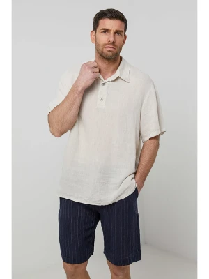 Rodier Lin Lniana koszulka polo w kolorze kremowym rozmiar: L/XL