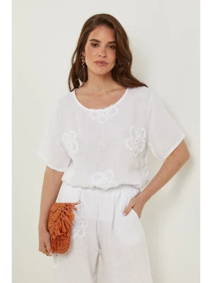 Rodier Lin Lniana koszulka w kolorze białym rozmiar: L/XL